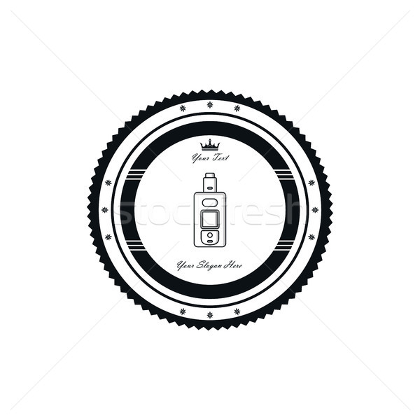 Stock photo: electric cigarette badge label template