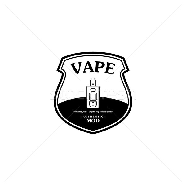 electric cigarette personal vaporizer e-cigarette retro label badge Stock photo © vector1st