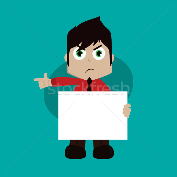 Zakenman manager werk cartoon Stockfoto © vector1st