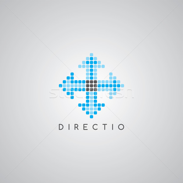 Pixel logo modello design segno corporate Foto d'archivio © vector1st