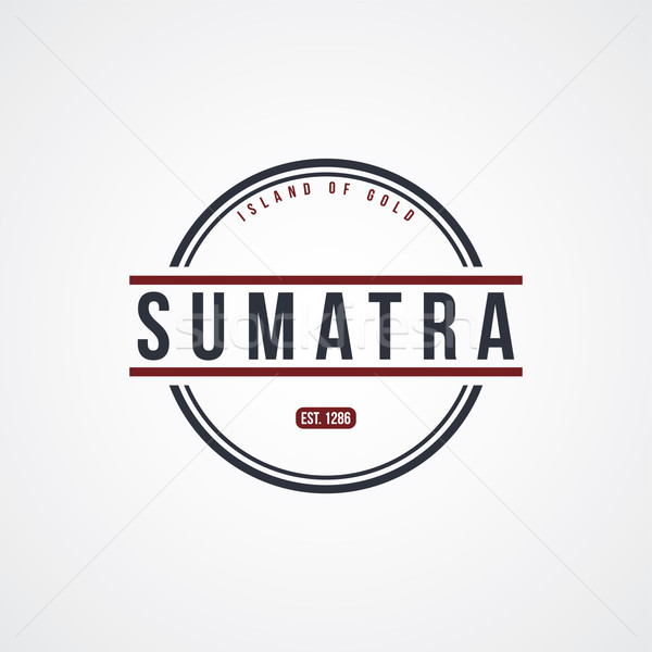 sumatra badge indonesia label theme Stock photo © vector1st