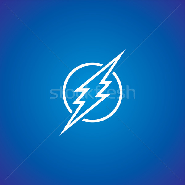 thunder bolt sign logotype Stock photo © vector1st