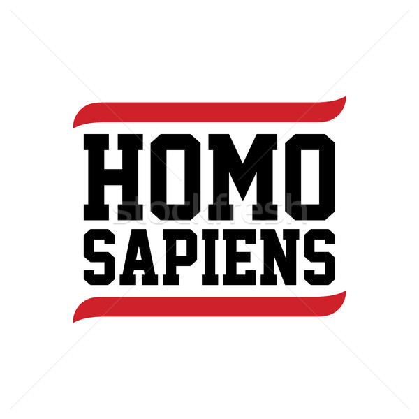 black red text homo sapiens Stock photo © vector1st