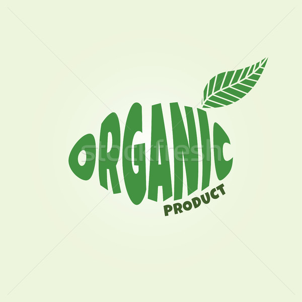 eco friendly natural label organic product sticker logo Stock photo © vector1st