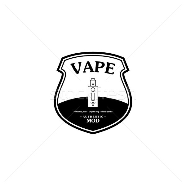 electric cigarette personal vaporizer e-cigarette retro label badge Stock photo © vector1st