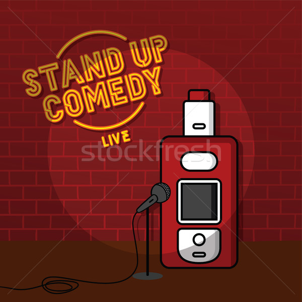Stand up commedia vettore arte illustrazione Foto d'archivio © vector1st