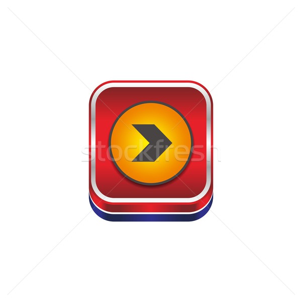 Ok ikon düğme medya vektör grafik Stok fotoğraf © vector1st