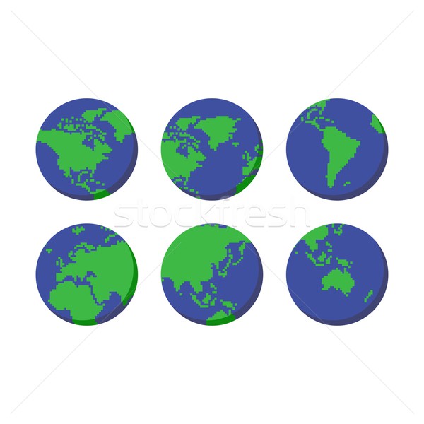 Welt Welt Karte Vektor Kunst Grafik Stock foto © vector1st