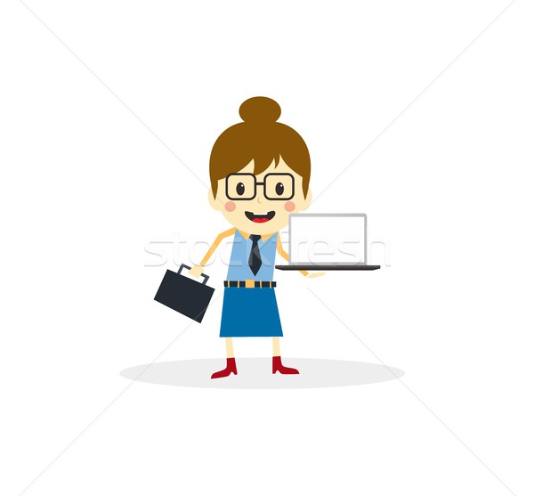 business presentation cartoon character Stock photo © vector1st