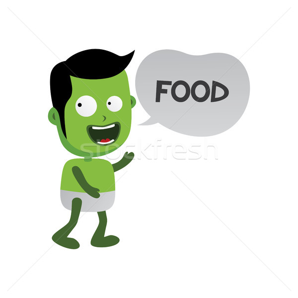 Zöld zombi szörny karakter vektor művészet Stock fotó © vector1st
