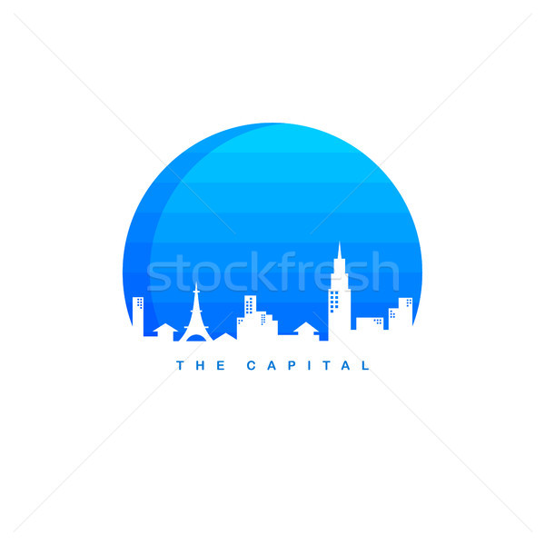 Stock photo: big city real estate realty logo template