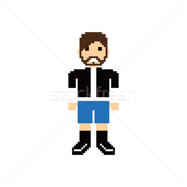 Pixel emberek avatar fickó vektor művészet Stock fotó © vector1st