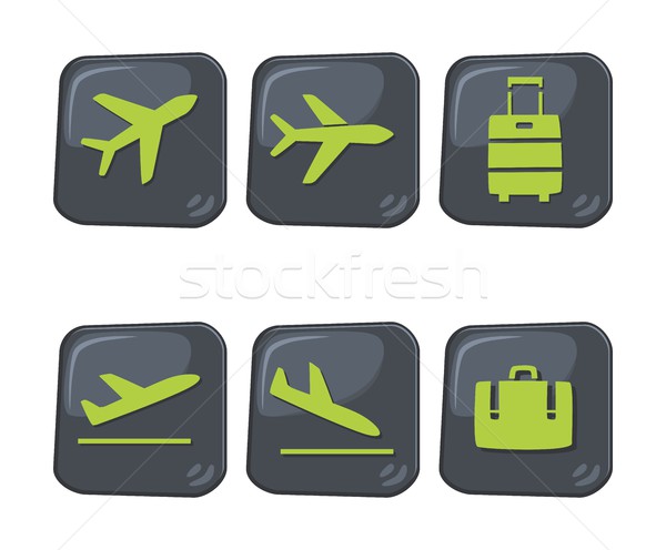 Icon knop vector grafische kunst Stockfoto © vector1st