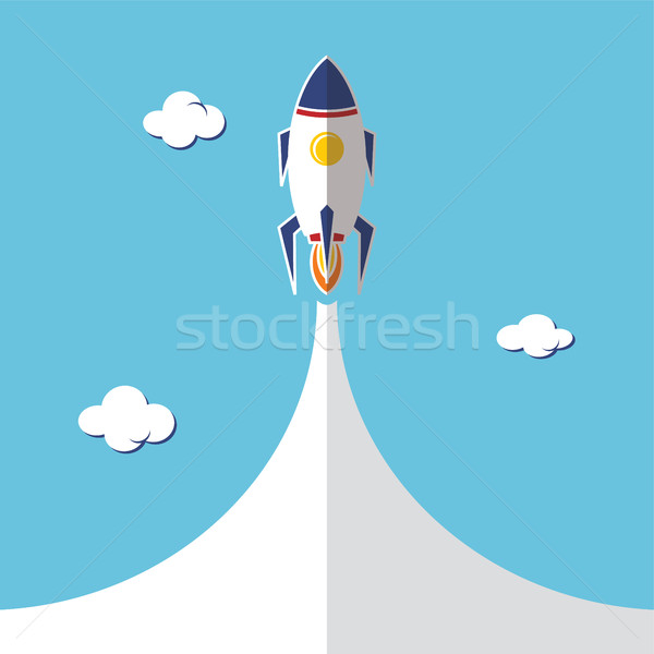Rachetă navă vector artă ilustrare Imagine de stoc © vector1st