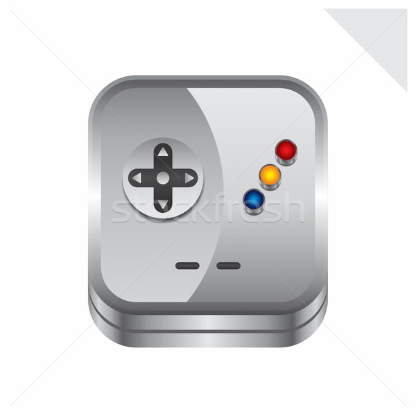 Gioco consolare icona pulsante vettore grafica Foto d'archivio © vector1st