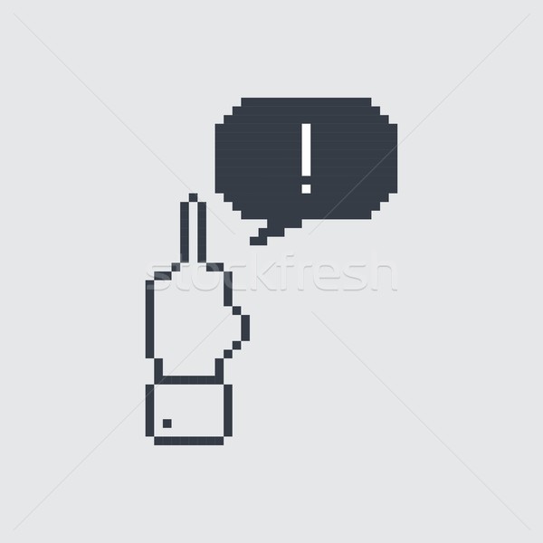Pixeli artă gest vector grafic proiect Imagine de stoc © vector1st