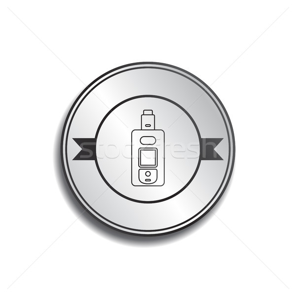 retro color badge theme electric cigarette mod - vaporizer vector Stock photo © vector1st