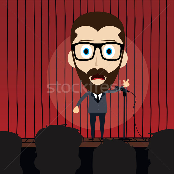 стоять вверх комедия Cartoon человека дизайна Сток-фото © vector1st