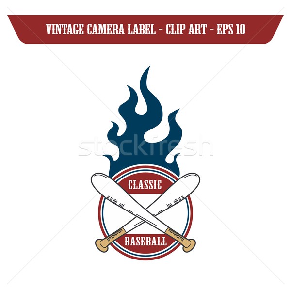 Baseball étiquette vecteur graphique art [[stock_photo]] © vector1st