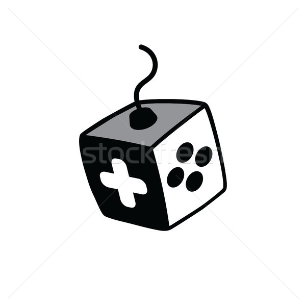Joystick logo videogioco consolare vettore Foto d'archivio © vector1st