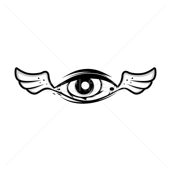 all seeing eye theme logo template Stock photo © vector1st