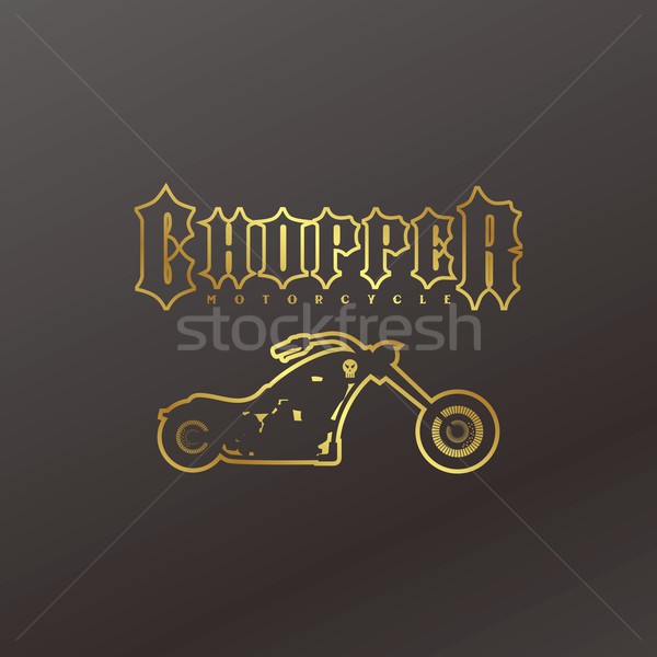 Moto classique vecteur art illustration heureux [[stock_photo]] © vector1st