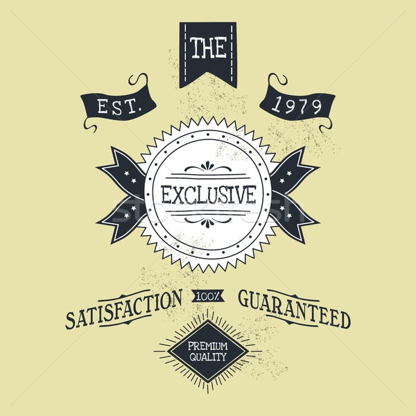 hand lettered catchword vintage tag Stock photo © vector1st