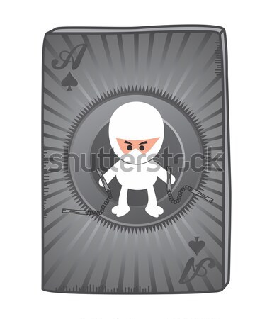 ninja cartoon theme Stock photo © vector1st