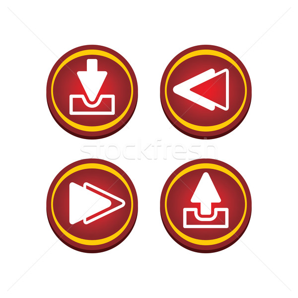 Roşu set buton vector artă Imagine de stoc © vector1st