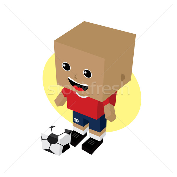 cartoon soccer player Stock photo © vector1st