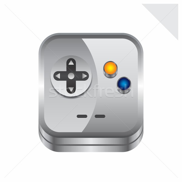 Spel troosten icon knop vector grafische Stockfoto © vector1st