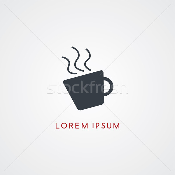 coffee restaurant theme icon sign logotype Stock photo © vector1st