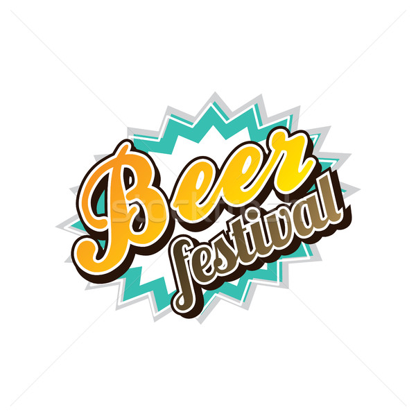 Beer festival october drink alcohol brewery party vector art illustration Stock photo © vector1st