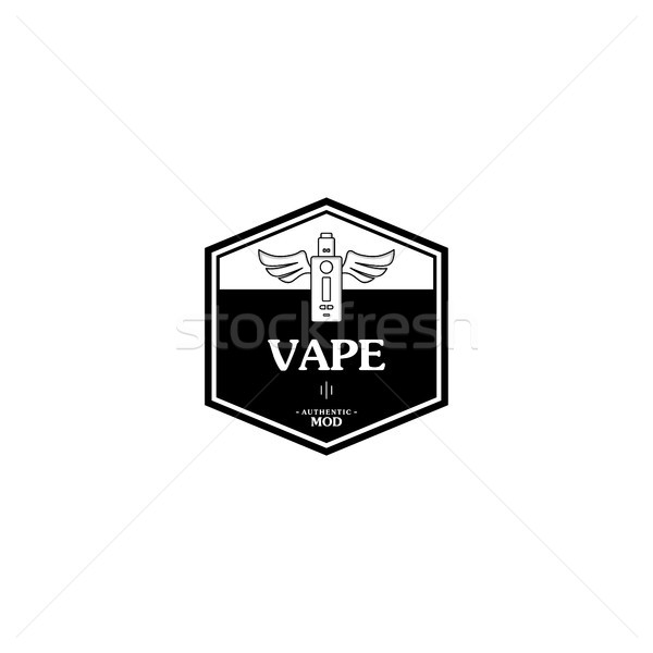 electric cigarette personal vaporizer e-cigarette retro label badge Stock photo © vector1st