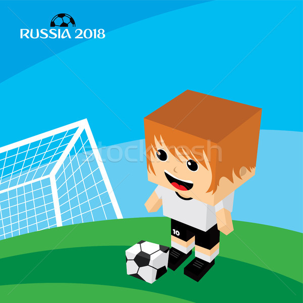 Groep team Rusland voetbaltoernooi vector kunst Stockfoto © vector1st