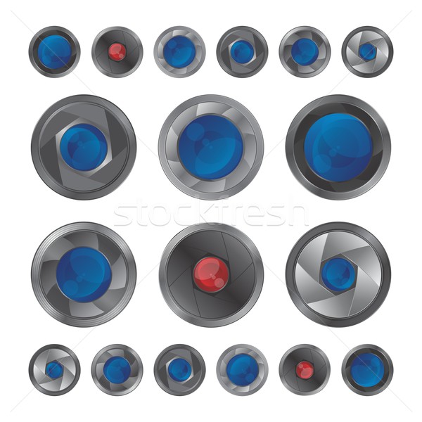 Médias interface caméra vecteur graphique art [[stock_photo]] © vector1st