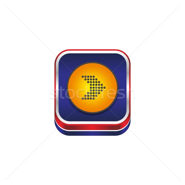 Seta ícone botão mídia vetor gráfico Foto stock © vector1st