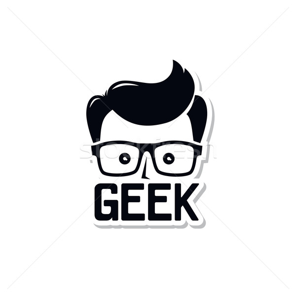 Stock foto: Geek · nerd · guy · Zeichentrickfigur · Wissenschaft · Junge