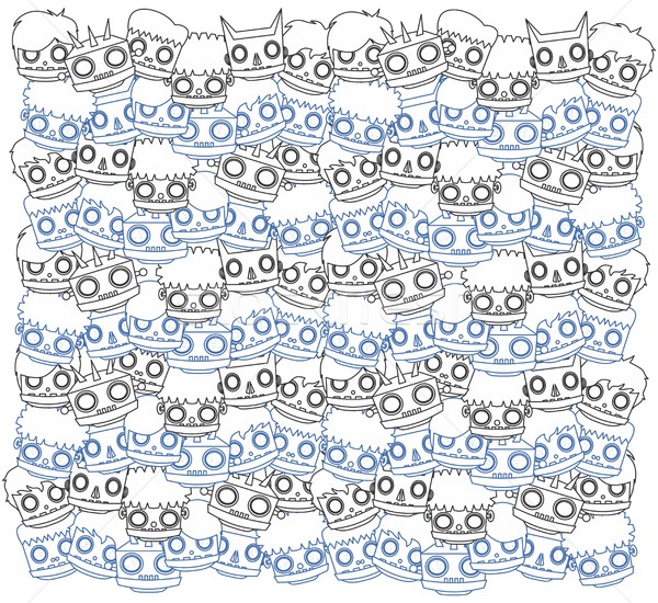 Robot vector grafische kunst ontwerp illustratie Stockfoto © vector1st