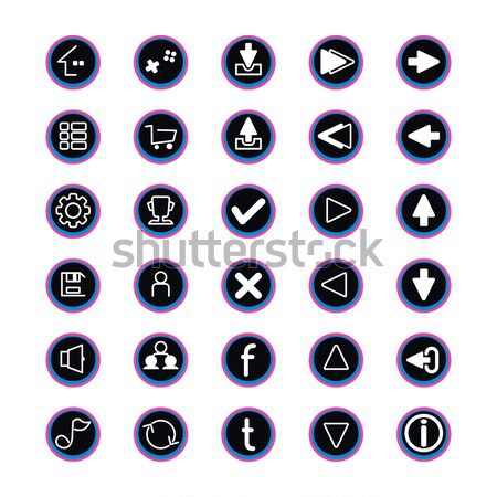 Jeu élément vecteur art design graphique [[stock_photo]] © vector1st