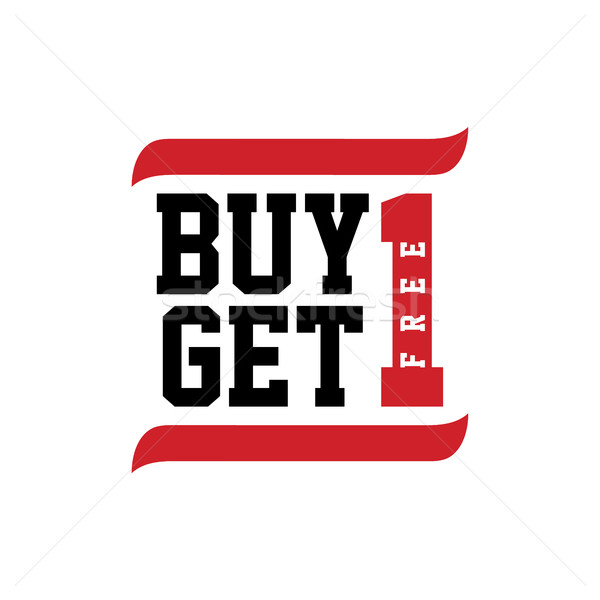 black red text buy one get free Stock photo © vector1st