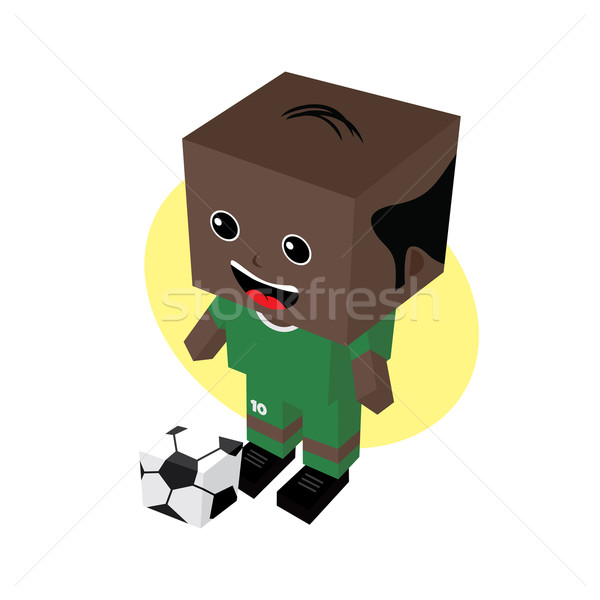 cartoon soccer player Stock photo © vector1st