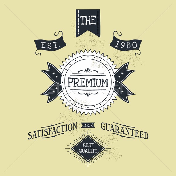 hand lettered catchword vintage tag Stock photo © vector1st