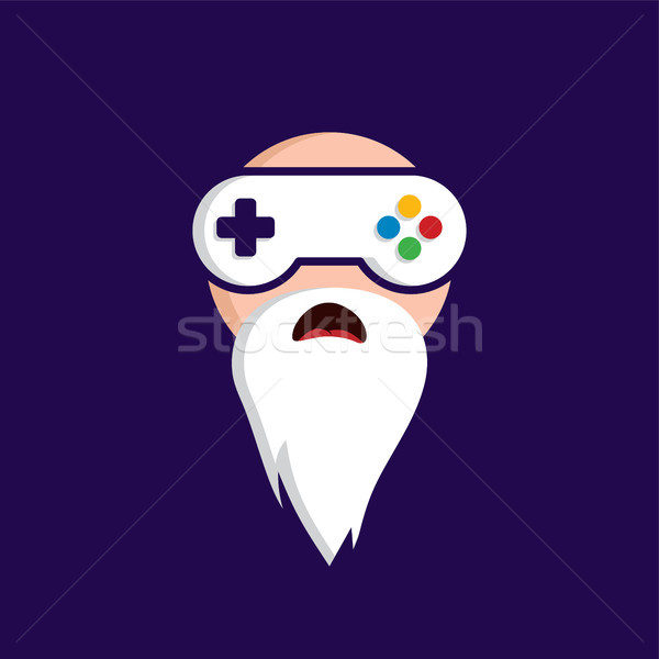 game guru - master gamer - video game theme logo - logotype vector Stock photo © vector1st