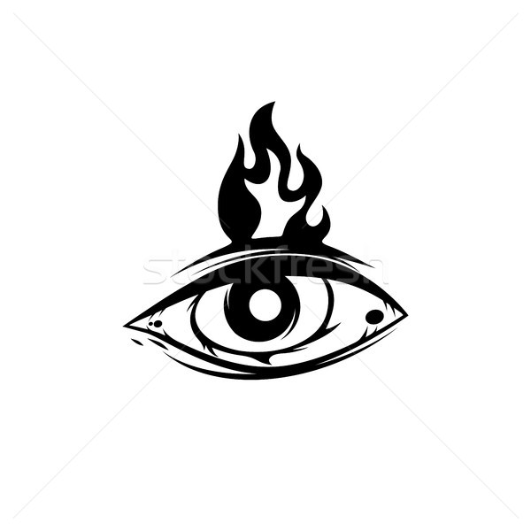 all seeing eye theme logo template Stock photo © vector1st