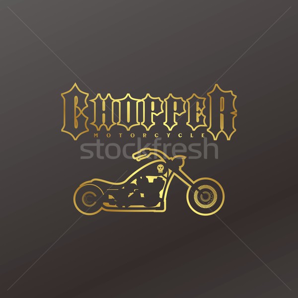 Motocykla klasyczny wektora sztuki ilustracja szczęśliwy Zdjęcia stock © vector1st