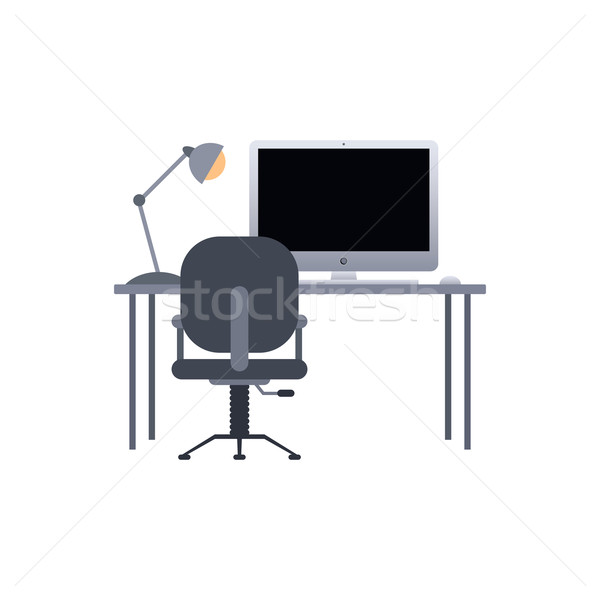 Lavoro desk studio vettore arte illustrazione Foto d'archivio © vector1st
