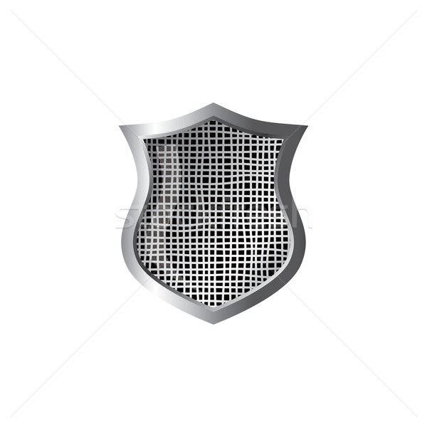 silver theme protector shield Stock photo © vector1st
