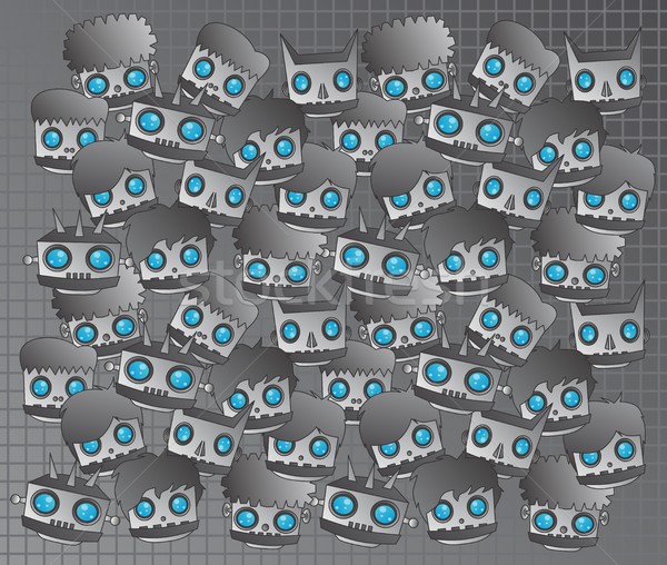 Robot vettore grafica arte design illustrazione Foto d'archivio © vector1st