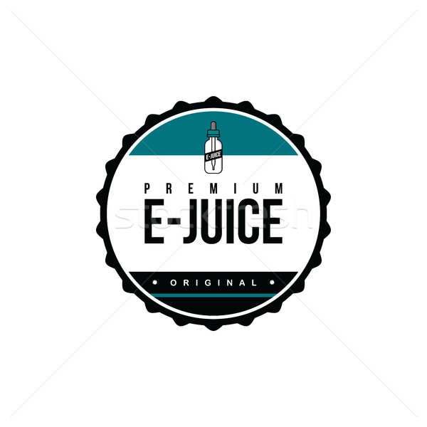 personal vaporizer e-cigarette e-juice liquid label badge set Stock photo © vector1st